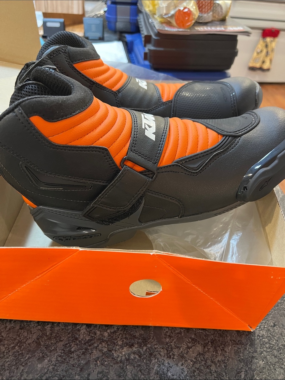 KTM Men's Black & Orange Motorcycle Boots - Picture 4 of 7